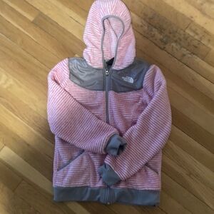 The North Face Kids Hoodie in Pink and Gray